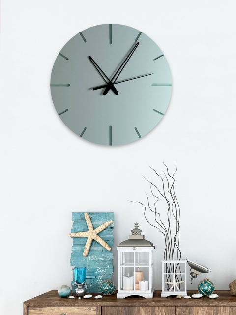 

WALLMANTRA Blue & Black Contemporary Wall Clock