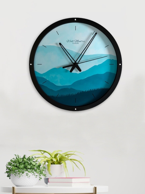 

WALLMANTRA Blue & Black Printed Traditional Wall Clock