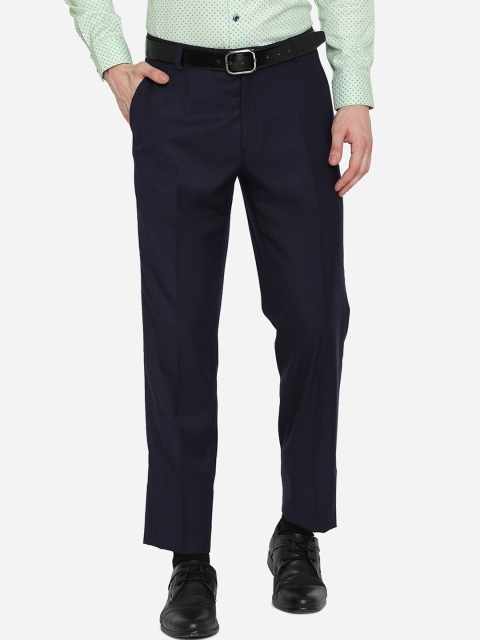 

JADE BLUE Men Navy Blue Formal Trousers