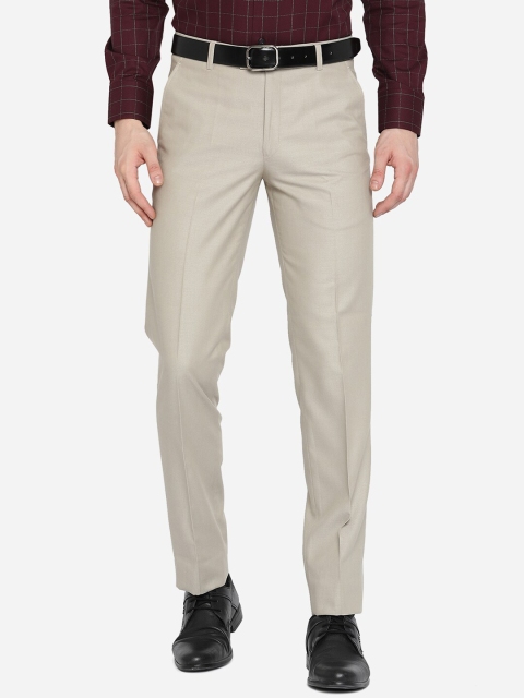 

METAL Men Grey Slim Fit Formal Trousers