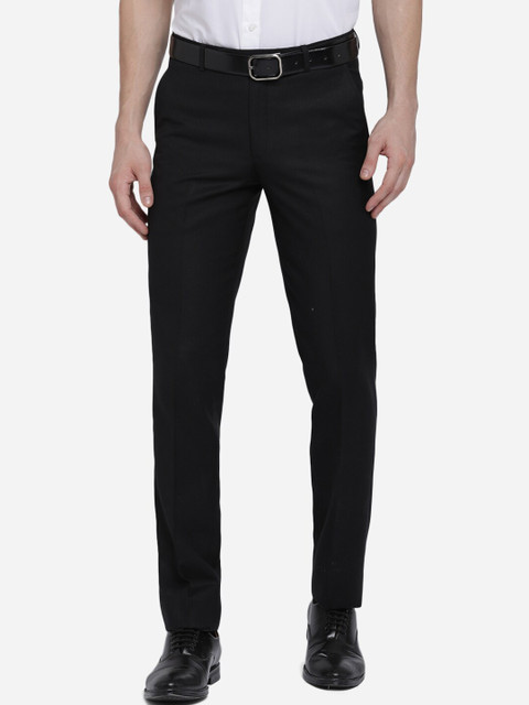 

METAL Men Black Slim Fit Formal Trousers
