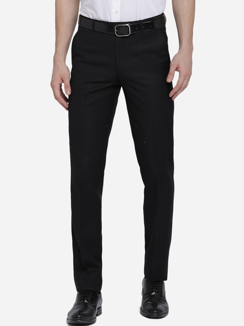 

METAL Men Black Slim Fit Formal Trousers