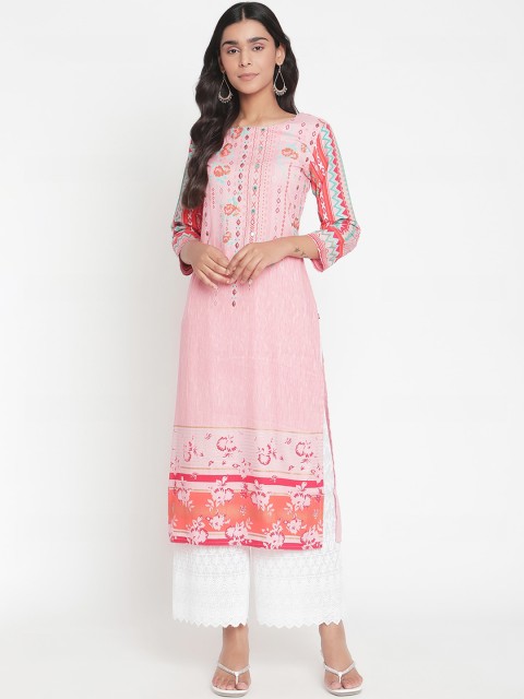 

Ramas Women Pink Ethnic Motifs Printed Kurta