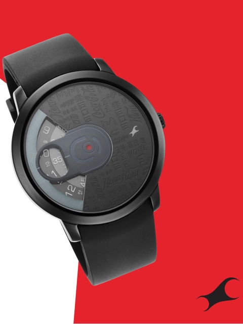 

Fastrack Men Black Brass Dial & Black Strap Analogue Watch 3260NP01