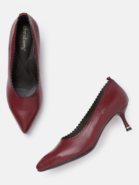 

DressBerry Women Maroon Kitten Pumps