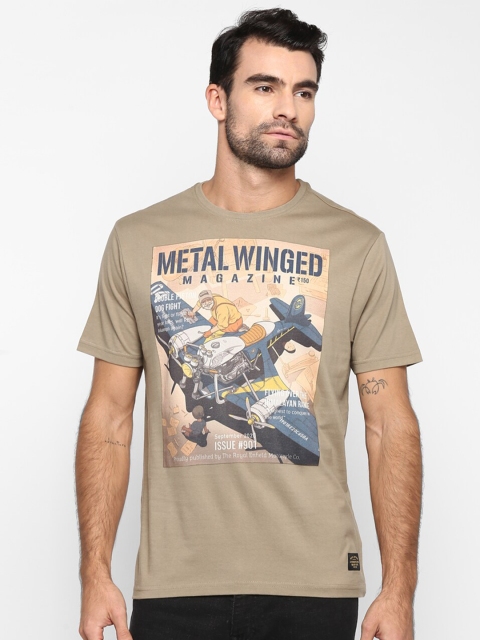

Royal Enfield Men Beige Printed T-shirt