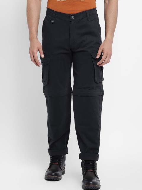 

Royal Enfield Men Black Cargos Trousers