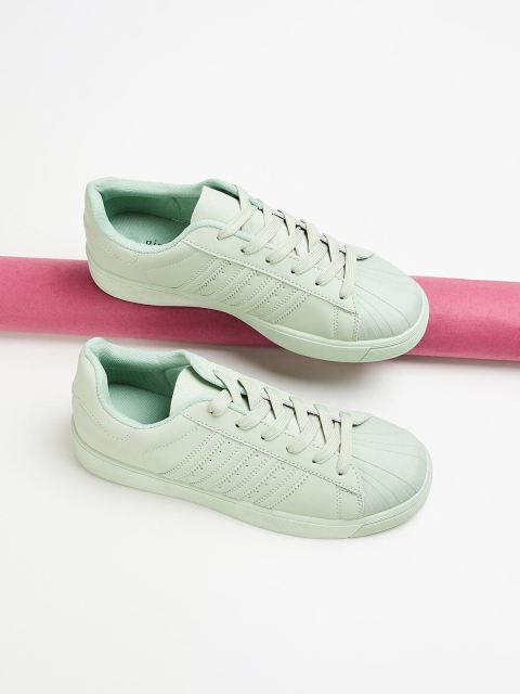 

Ginger by Lifestyle Women Green Perforations Sneakers