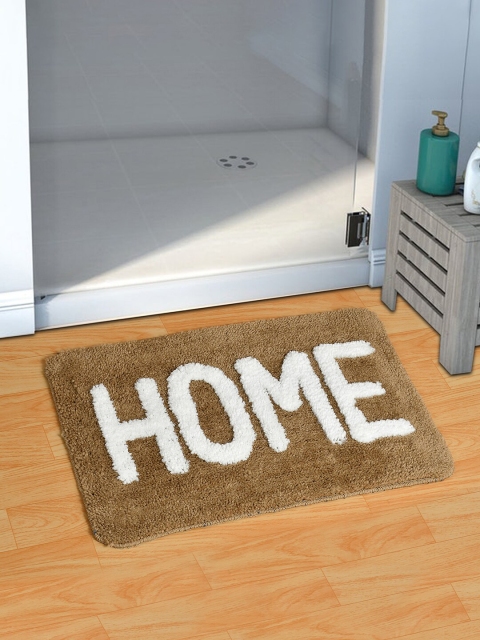 

Florida Set Of 2 Tan Brown & White Printed Microfibre Bath Mats