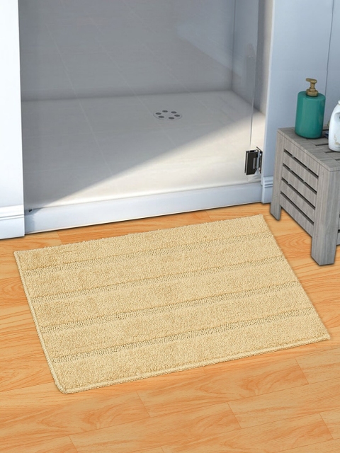 

Florida Set Of 2 Beige Striped Microfibre Bath Mats