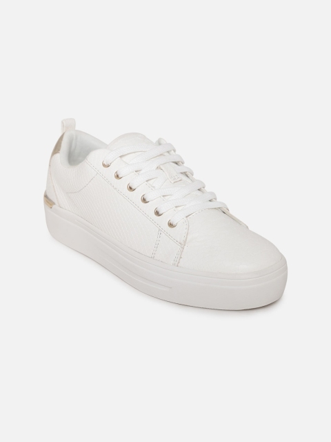 

ALDO Women White Textured Sneakers