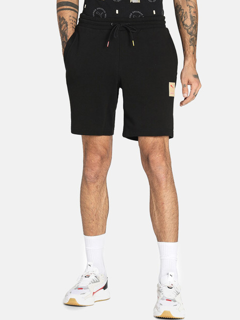 

Puma Unisex Black Printed Regular Shorts