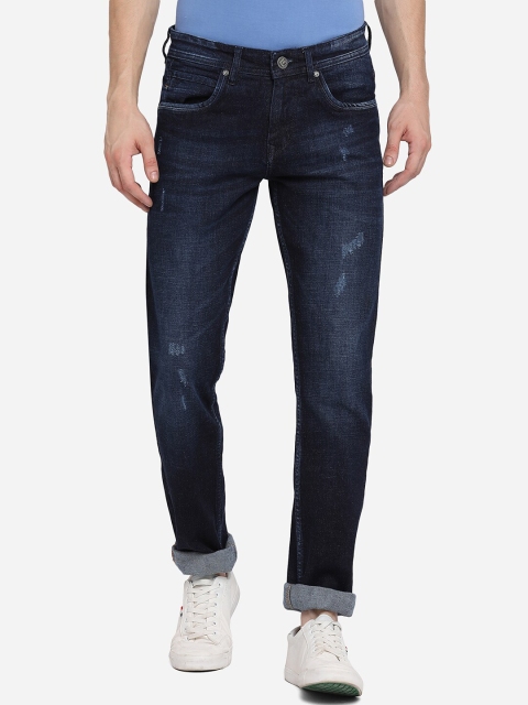 

Greenfibre Men Blue Slim Fit Mildly Distressed Light Fade Jeans