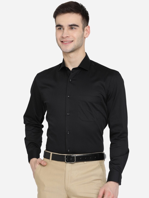 

Greenfibre Men Black Slim Fit Opaque Casual Shirt