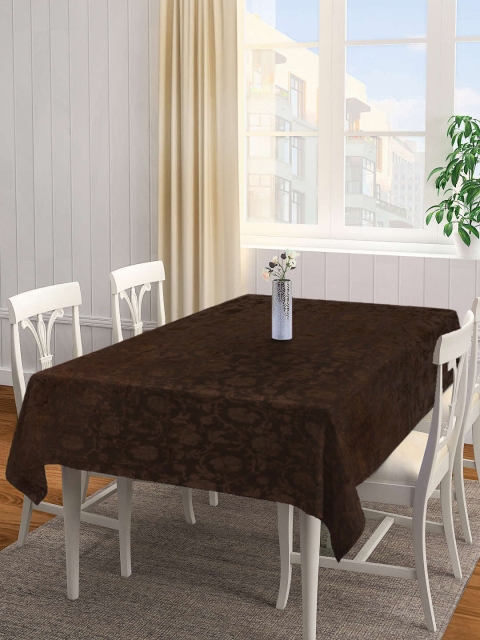 

Arrabi Brown Floral Woven Design 6-Seater Table Cover
