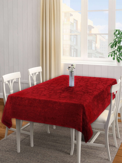 

Arrabi Red Floral Woven 6-Seater Table Cover