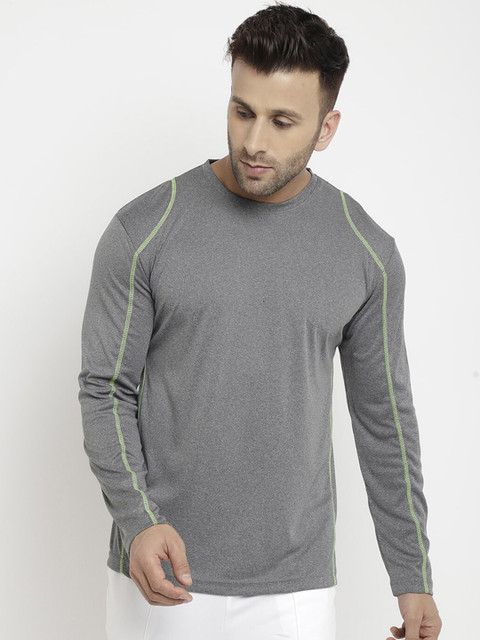 

PERFKT-U Men Grey Melange Hydra-Cool T-shirt