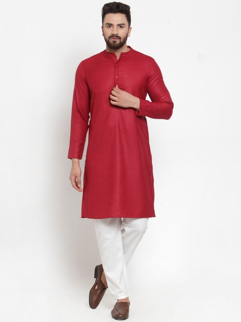 

Molly & Michel Men Red Thread Work Kurta