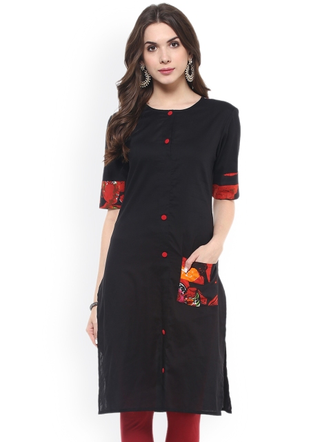 

Pannkh Black Kurta