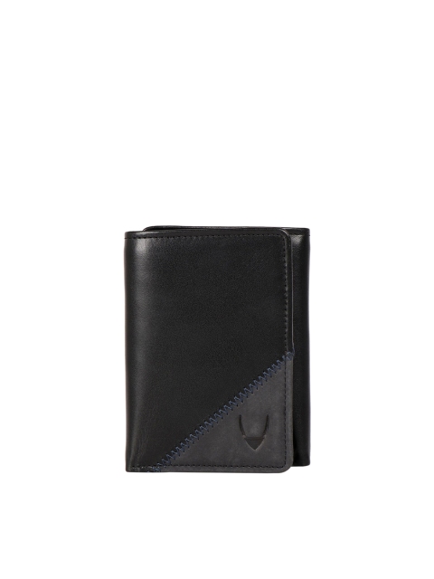 

Hidesign Men Black Three Fold Leather Wallet