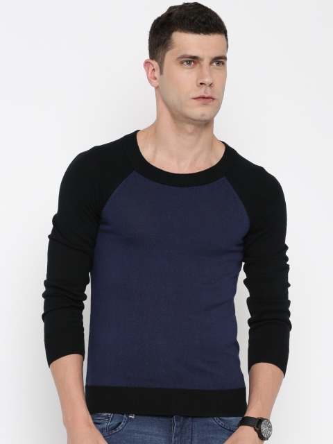 

Allen Solly Navy & Black Sweater, Green