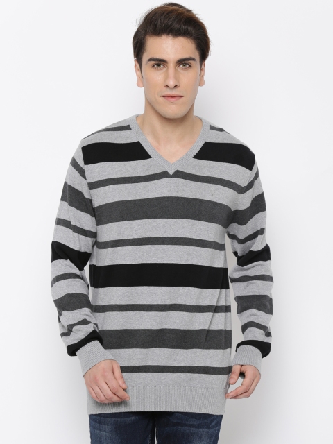 

Allen Solly Grey & Black Striped Sweater, Multi