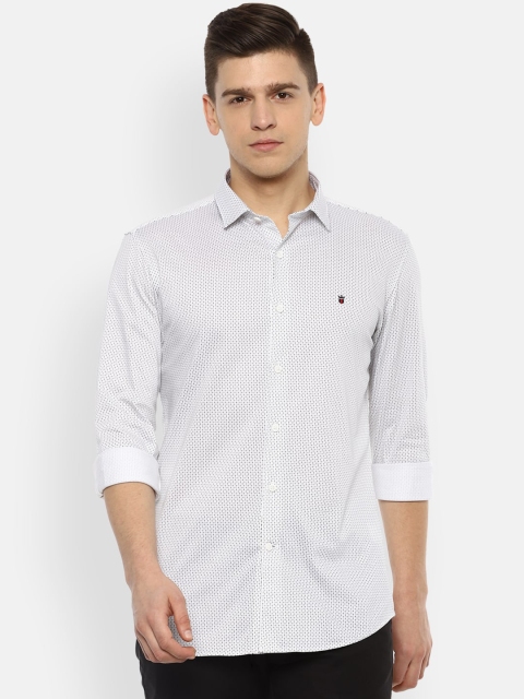 

Louis Philippe Sport Men White Pure Cotton Slim Fit Opaque Printed Casual Shirt