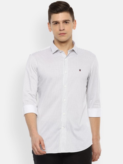 

Louis Philippe Sport Men White Slim Fit Opaque Printed Cotton Casual Shirt