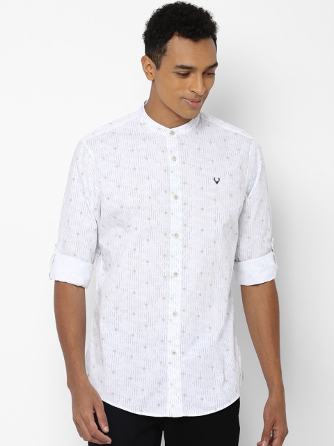 

Solly Jeans Co Men White Pure Cotton Opaque Printed Casual Shirt