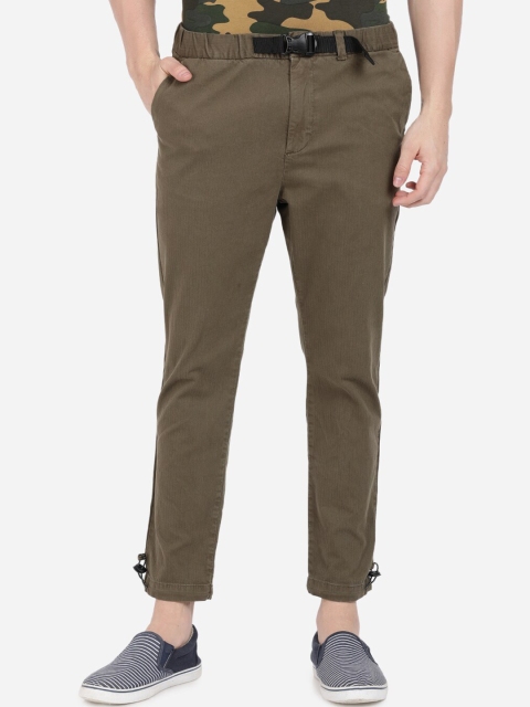 

Breakbounce Men Green Slim Fit Trousers