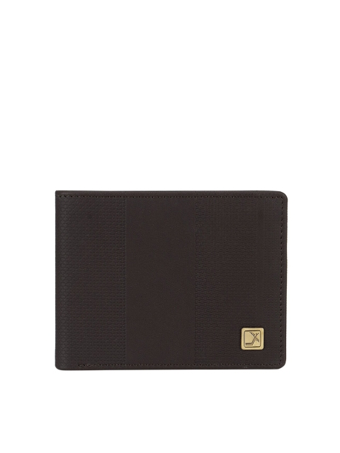 

Da Milano Men Brown Textured Two Fold Wallet