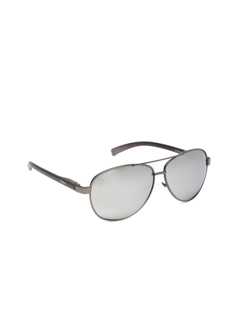 

Pepe Jeans Unisex Aviator Sunglasses PJ5112C1, Silver