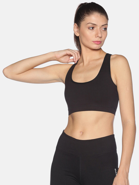 

Soul Space Women Black Oraganic Cotton Workout Bra-WIW-4024-BLK