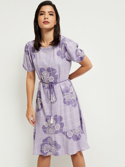 

max Purple & plein air Floral Dress