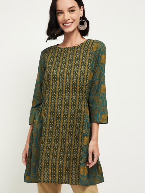 

max Multicoloured & sycamore Ethnic Motifs A-Line Dress, Multi