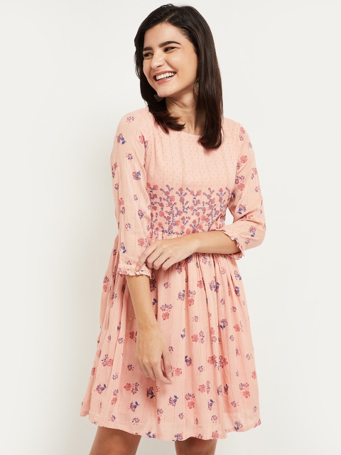 

max Pink & chintz rose Floral Dress