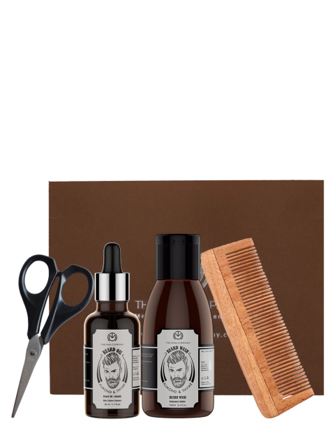 

THE MAN COMPANY Almond & Thyme Beard Kit, Brown