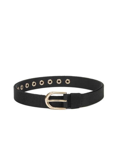 

Calvadoss Women Black Woven Design Canvas Belt
