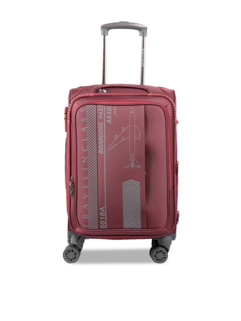 

Polo Class Red Semi Soft 4 Wheels 360-Degree Rotation Luggage Trolley Suitcase