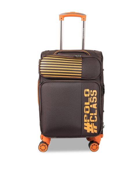 

Polo Class Brown Semi Soft Luggage Trolley Bag 24 inches