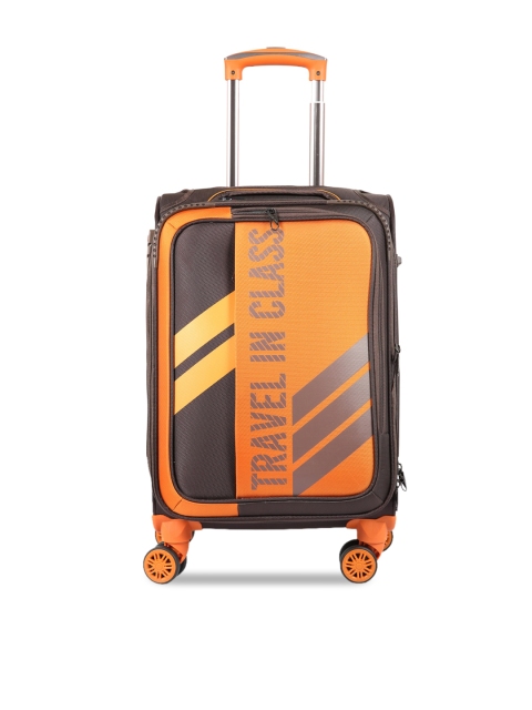 

Polo Class Brown & Orange Semi Soft Luggage Trolley Bag 28 inches