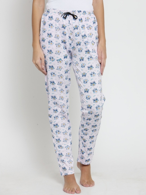 

Boston Club Women Lavender & Blue Cotton Lounge Pants