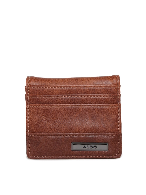 

ALDO Men Brown Solid Two Fold Wallet