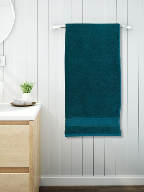 

SPACES Teal Green Solid 550 GSM Pure Cotton Bath Towel