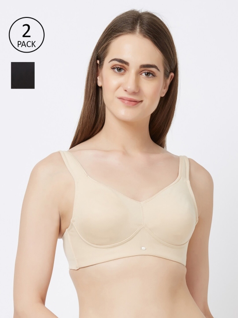 

Soie Black & Beige Pack of 2 Minimizer Bra COMBO CB-333NUDE/BLACK