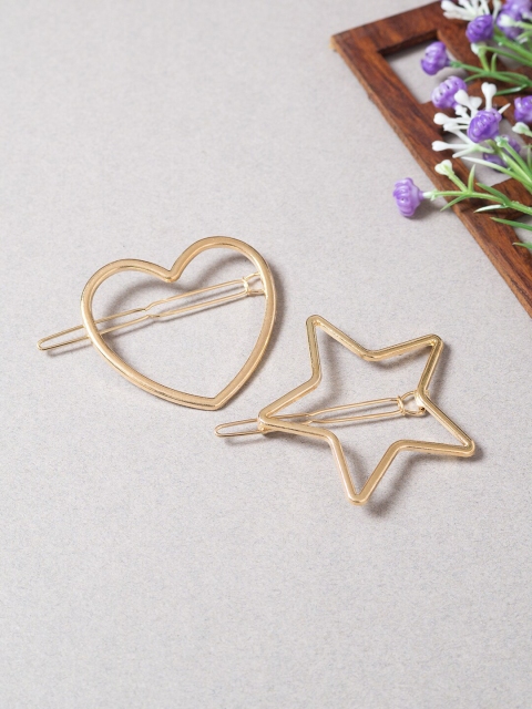 

Golden Peacock Set of 2 Women Gold-Toned Tic Tac Hair Clip