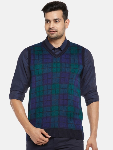

BYFORD by Pantaloons Men Green Checked