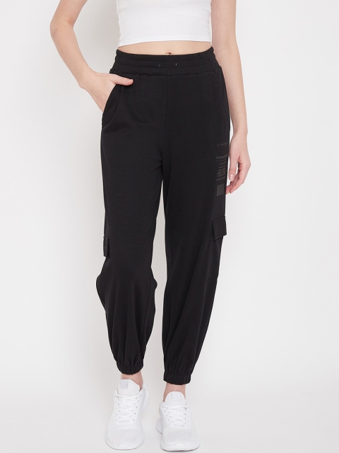 

Madame Women Black Solid Relaxed-Fit Joggers