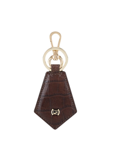 

Da Milano Brown & Gold-Toned Textured Key Chain