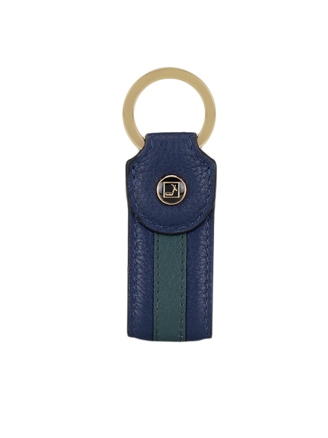 

Da Milano Navy Blue & Green Solid Keychain